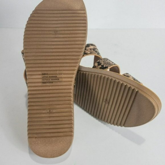 Olivia Miller Python Sandals Brown Snake -6 - Picture 4 of 4